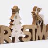 Deko-Objekt Holz Schriftzug Christmas mit Baum und Hirsch