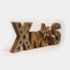 Deko-Objekt Holzschriftzug Xmas mit Sternen glitzernd