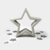 Deko-Objekt grauer, offener Beton-Stern