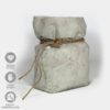 Deko-Objekt Beton-Sack als Vase mit Kordel