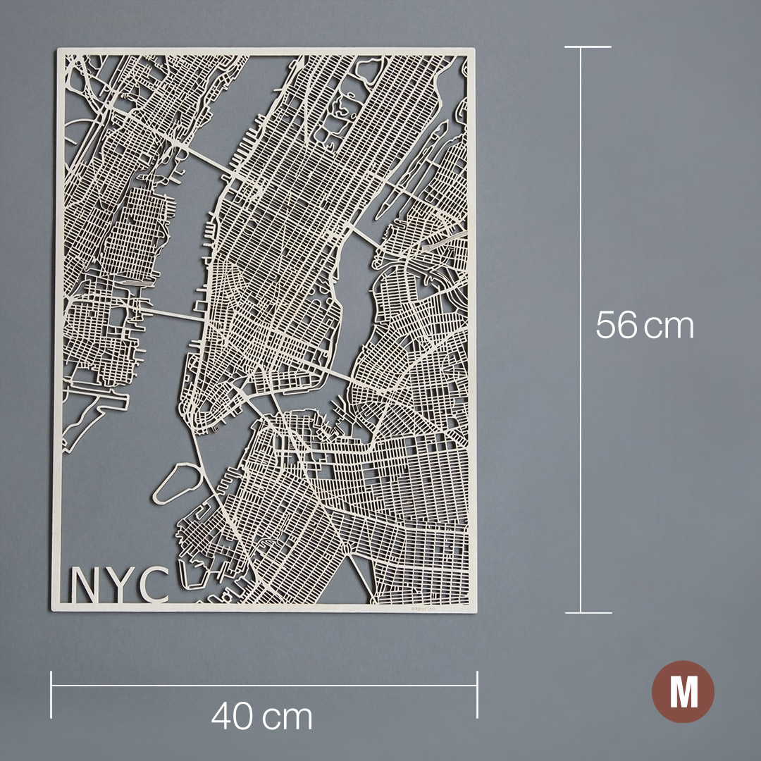 Stadtplan aus Holz New York City