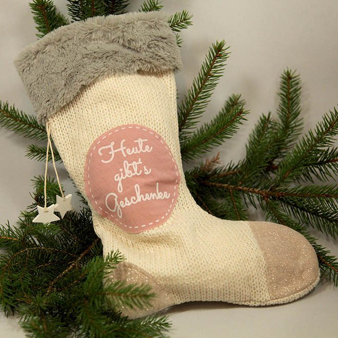 gestrickter Nikolausstiefel Heute gibt´s Geschenke