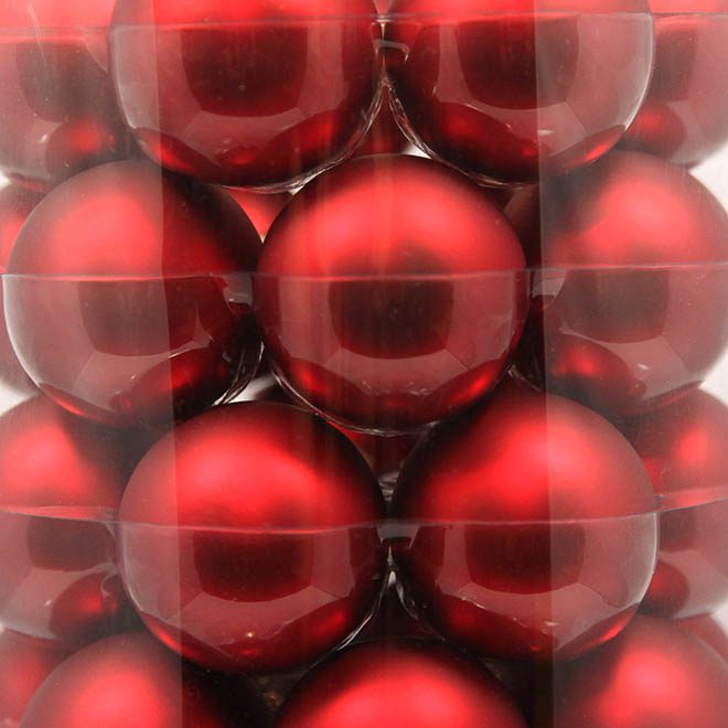 rote, große Glas-Weihnachtsbaum-Kugeln