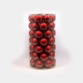 Schritt für Schritt zum perfekten Weihnachtsbaum. 13 rote, große Weihnachtsbaum-Kugeln aus Glas