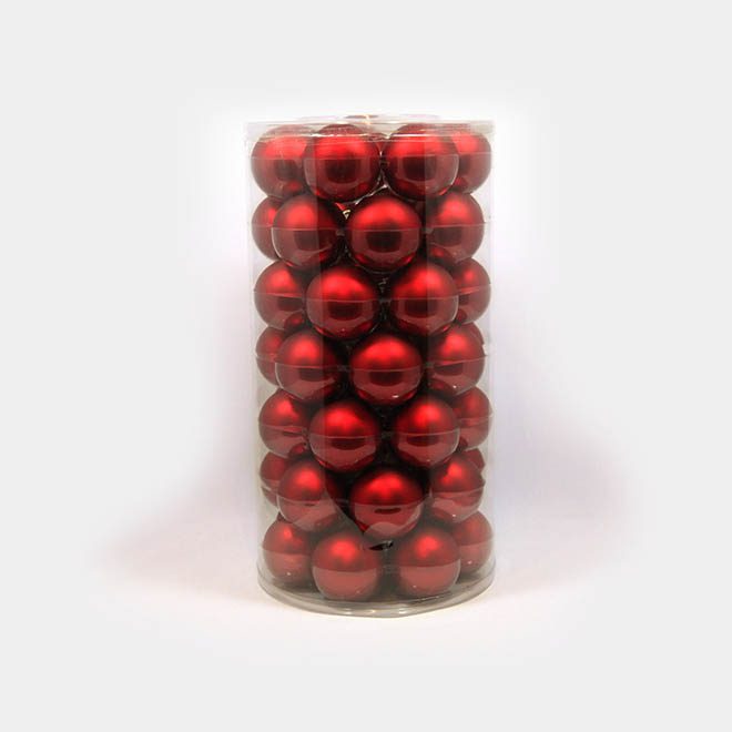 rote, große Weihnachtsbaum-Kugeln aus Glas