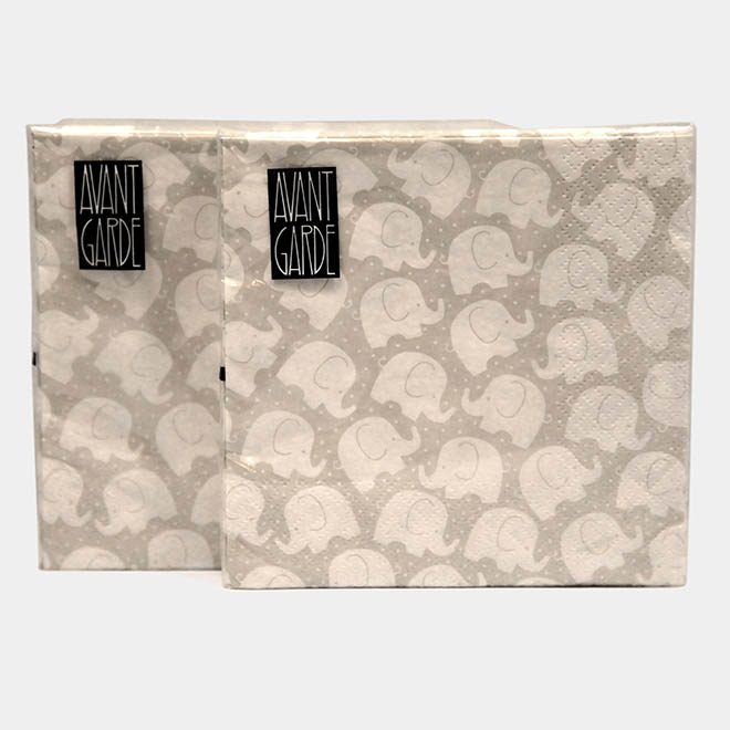 Cocktail-Servietten mit Elefanten-Muster