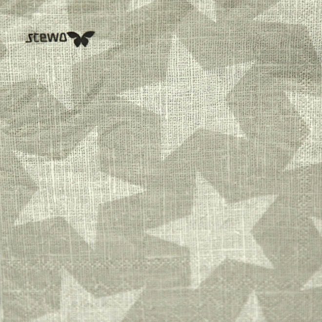 graue Papier-Serviette mit Sternen