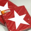 rote Papier-Servietten mit weißem Stern