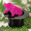 Schwarzer Zylinder mit pinkem Schwein für Silvester