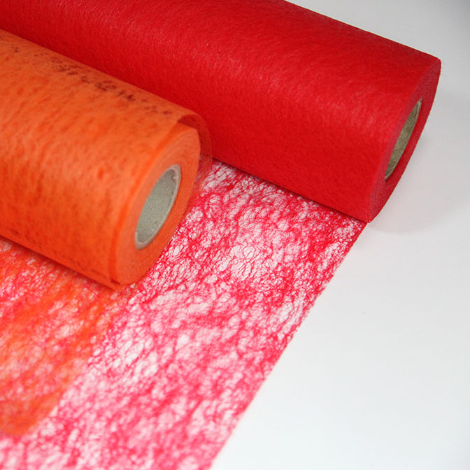 Vliesband / Stoff-Tischläufer "orange oder rot" (Meterware) 4 Vliesband / Stoff-Tischläufer "orange oder rot" (Meterware) – Bild 3
