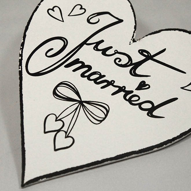 Hochzeits-Schild Just Married zum aufhängen