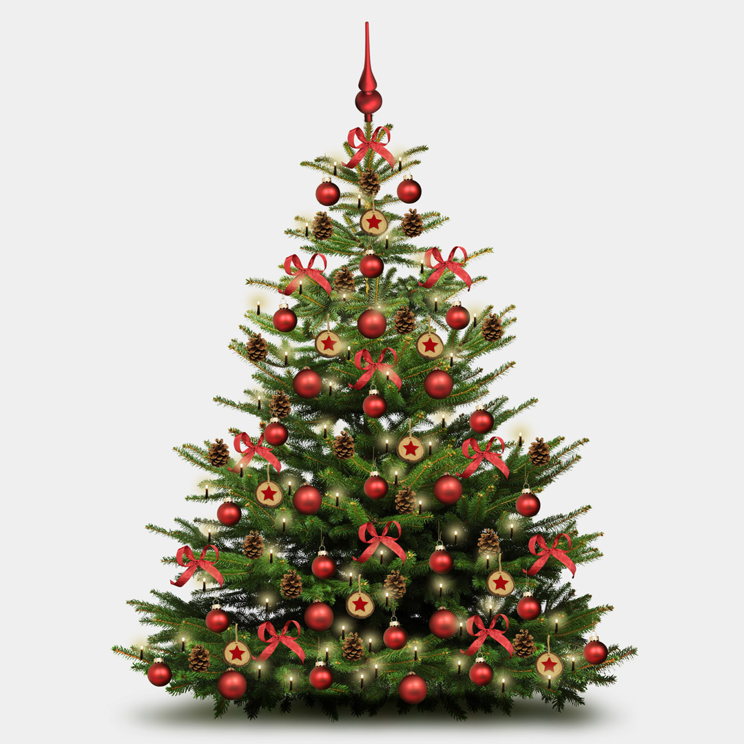 Weihnachtsbaum Deko-Set "klassisch rot" (53/78/100-teilig) | hier bestellen
