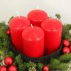 Adventskranz "klassisch rot" (Ø40cm) 9 Deko-Set Adventskranz rote Kerzen, Kugeln