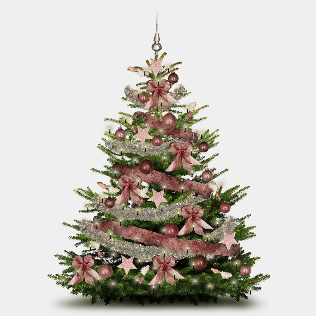 Weihnachtsbaum DekoSet "modern grau" (53/72/90teilig) hier bestellen