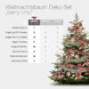 Edles, glamouröses Weihnachtsbaum-Deko-Set 