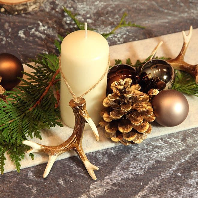 Weihnachts-Festtafel Christmas mit Geweihen