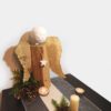 Tischdeko-Set Weihnachten "Engel-Skulptur" 6 Weihnachts-Festtafel mit Engels-Skulptur