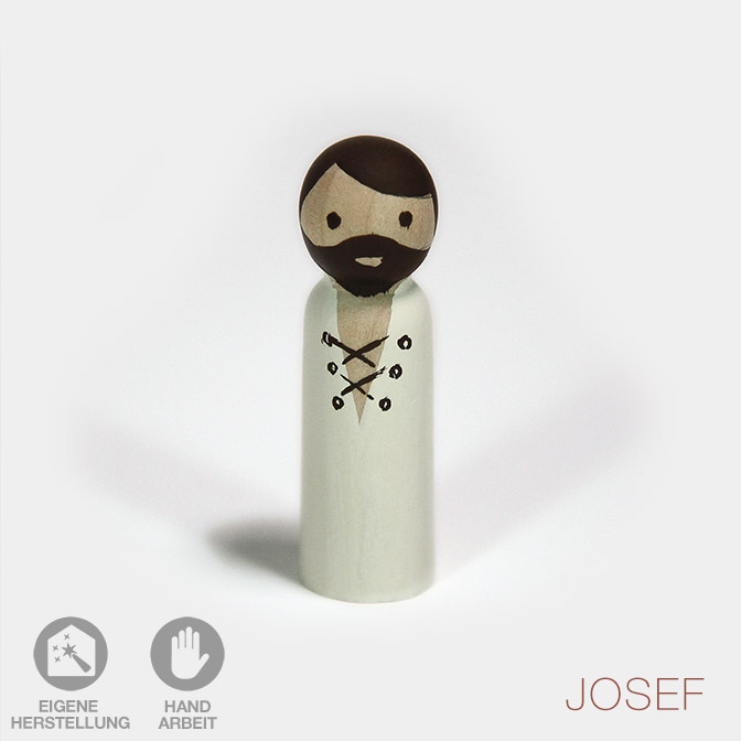 Von Hand bemalte Krippenfigur - Josef