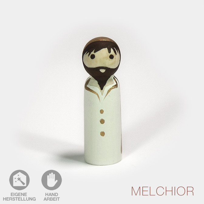 Von Hand bemalte Krippenfigur - König 2