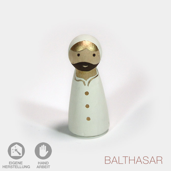 Von Hand bemalte Krippenfigur - König 1