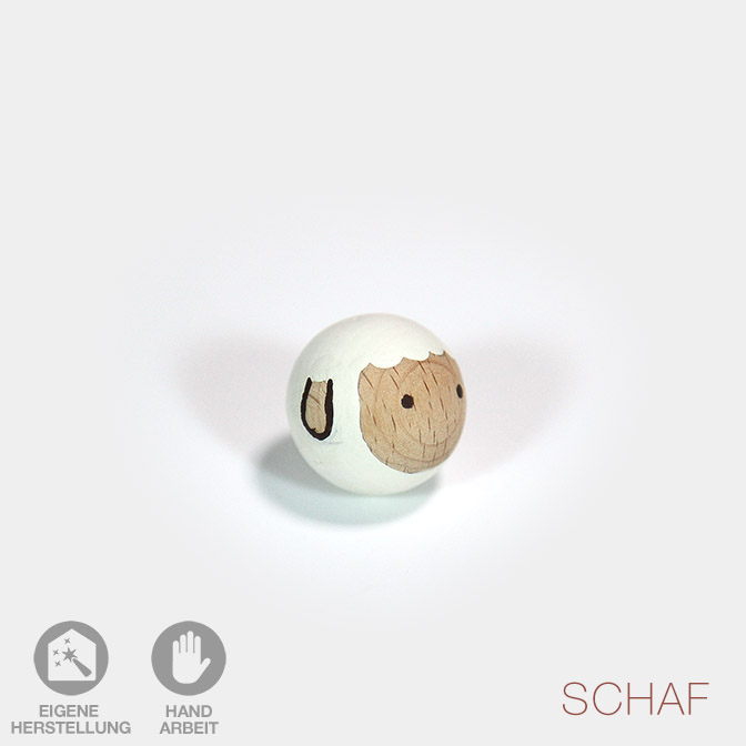 Von Hand bemalte Krippenfigur - Schaf