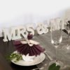 Deko-Set Hochzeitstafel MRS.&MR. Schriftzug weiß